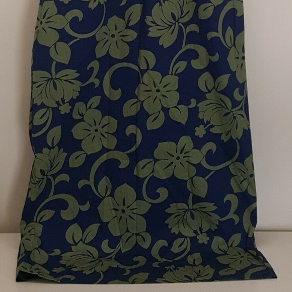 Hilo Hattie Sun Dress 10 Blue Green Floral Hawaii - Picture 2 of 8